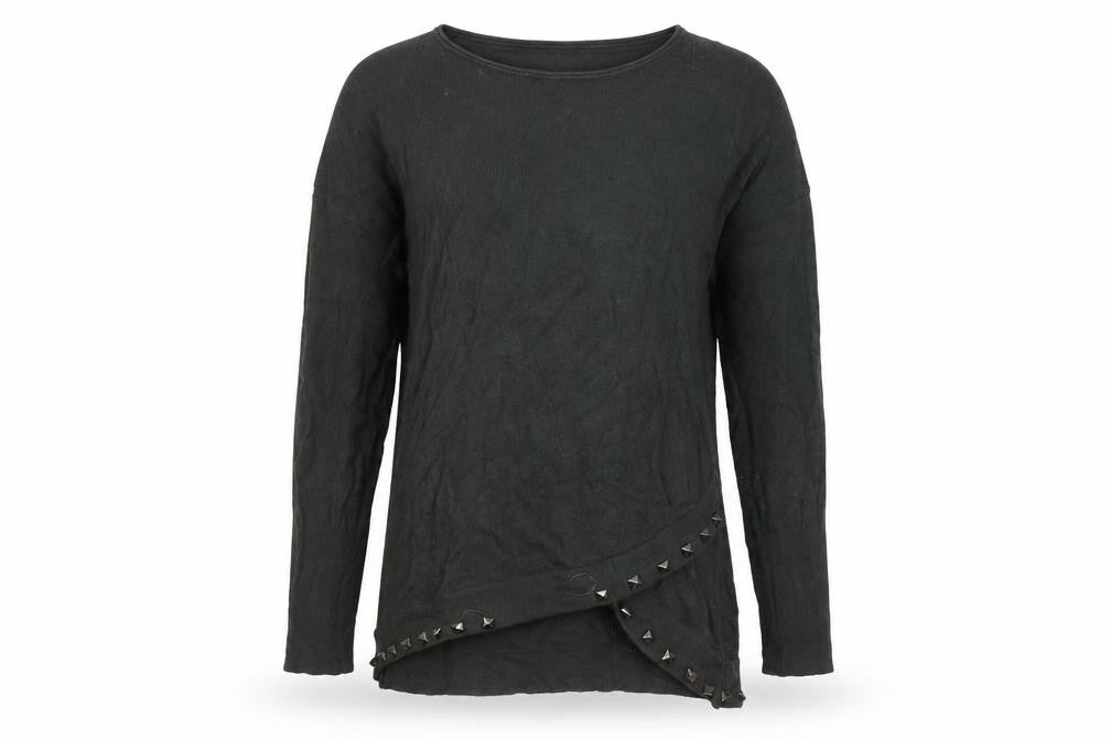 Mint Velvet Women's Grey Studded Jumper L