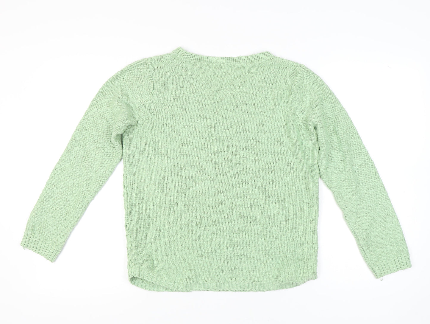 Marks and Spencer Women's Green Cable Knit Jumper, Size 12
