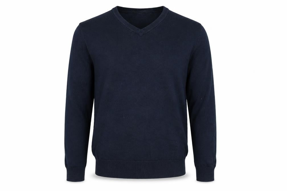 Marks & Spencer Blue Men's V-Neck Pullover Jumper M