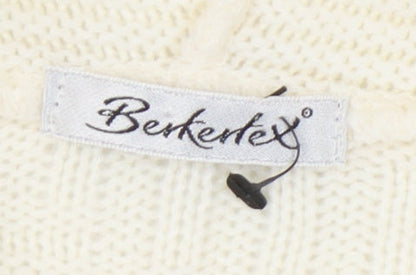 Berkertex Women's Ivory Cowl Neck Pullover, Size 10