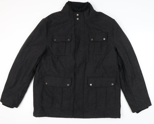 Lincoln Men's Black XL Check Jacket