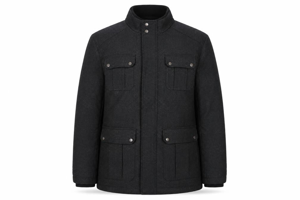 Lincoln Men's Black XL Check Jacket