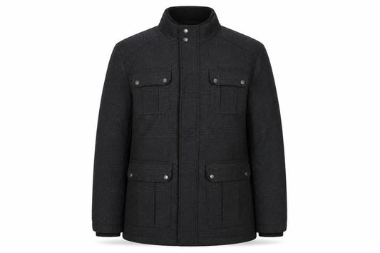 Lincoln Men's Black XL Check Jacket