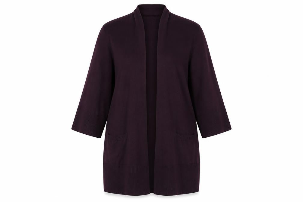Marks & Spencer Women's Purple Open Front Cardigan Size 18
