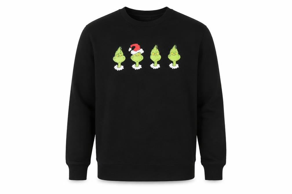 The Grinch Men's XL Black Pullover Sweatshirt