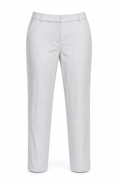 Front view of H&M Women's Grey Straight Trousers, size 8