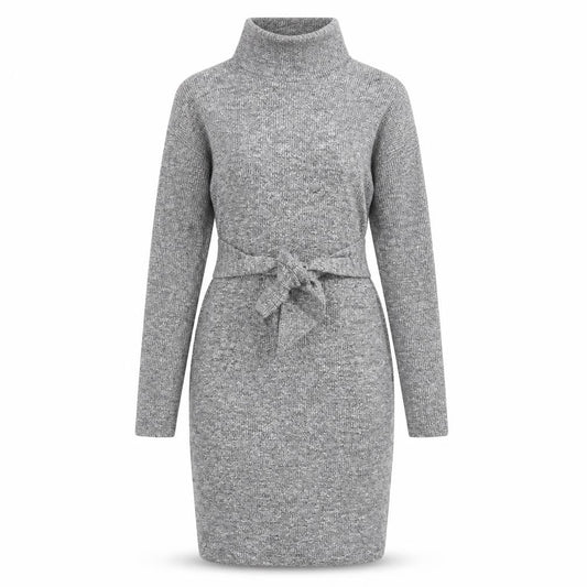 Building 18 Women’s Grey Knit Long Sleeve Dress XS