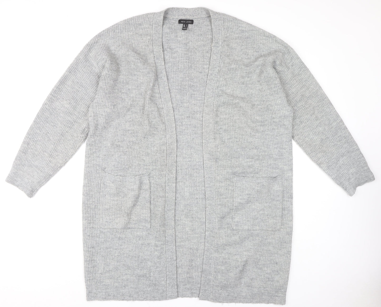 New Look Women's Grey Long Sleeve Cardigan Size L