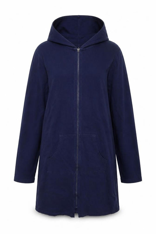 Lands' End Women's Blue Full Zip Hoodie, M