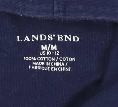 Lands' End Women's Blue Full Zip Hoodie, M