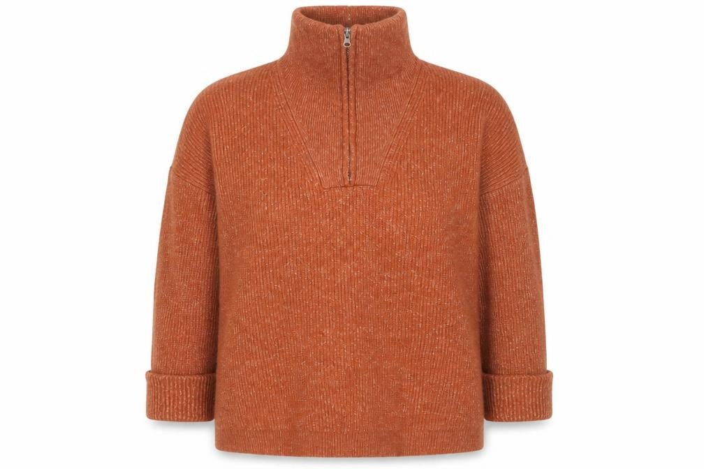 Boohoo Women's Brown Full Zip Jumper, Size 18