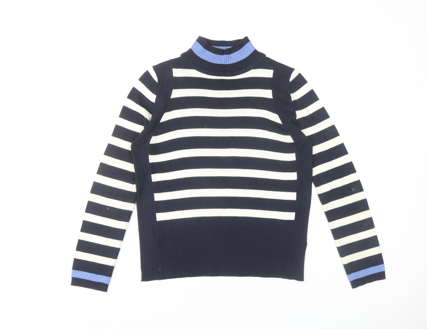 Marks and Spencer Women's Blue Striped Pullover Jumper 12