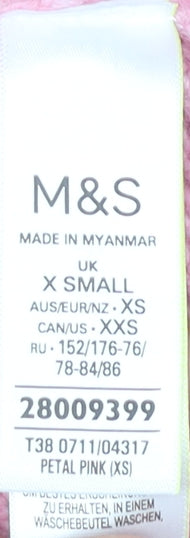Close-up detail of Marks & Spencer Women's Pink Crew Neck Pullover XS