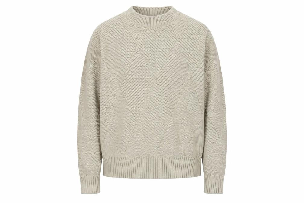 Marks & Spencer Women's XS Beige Pullover Argyle Knit Jumper