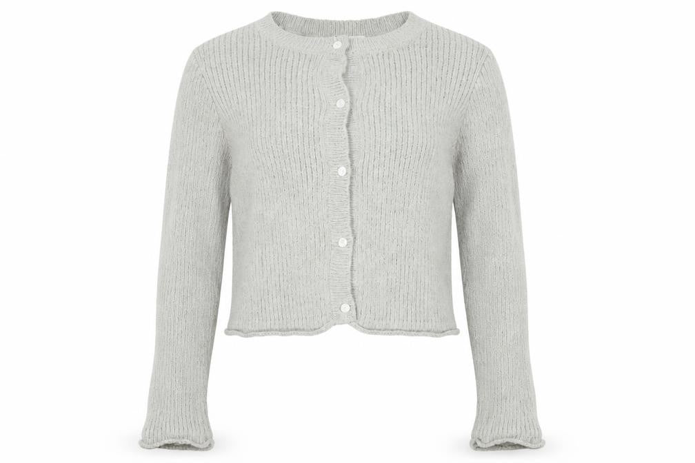 H&M Womens Grey Cardigan Size 12 Button Knit