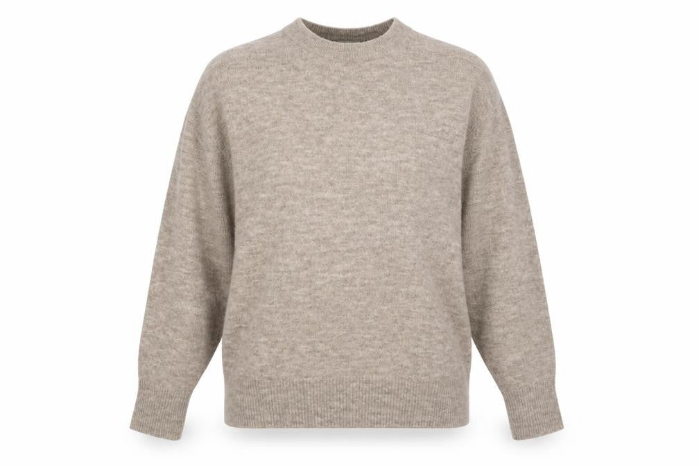 H&M Womens Beige Round Neck Pullover Jumper XS