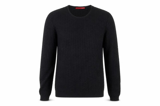 Front view of Zara MAN Black Cotton jumper - M