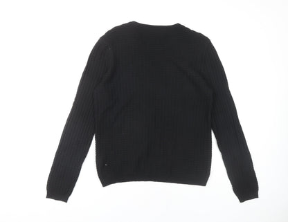Back view of Zara MAN Black Cotton jumper - M