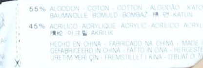 Brand and care label for Zara MAN Black Cotton jumper - M