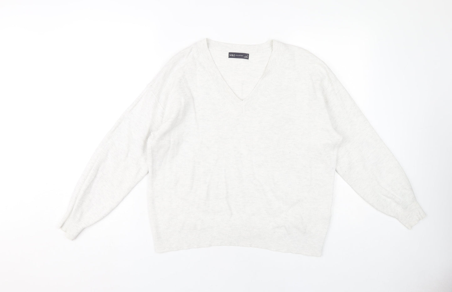 Marks and Spencer Women's Grey Pullover Jumper M