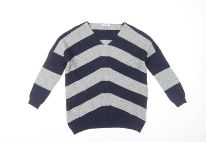 Additional front view of Cerulean Women's Multicoloured Striped jumper S