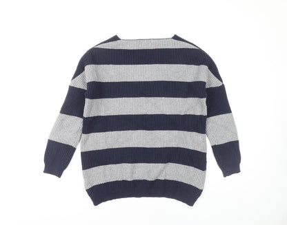Back view of Cerulean Women's Multicoloured Striped jumper S