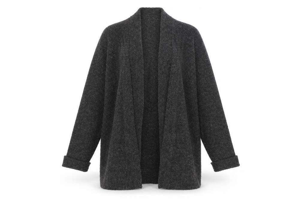 ASOS Women's Grey Open Front Cardigan, Size 10, Long Sleeve