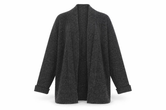 ASOS Women's Grey Open Front Cardigan, Size 10, Long Sleeve