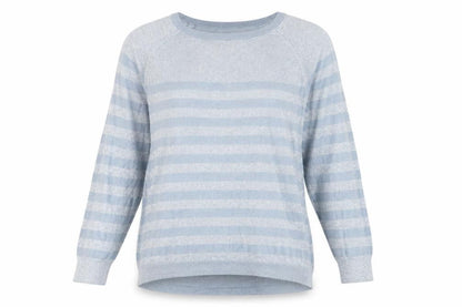 Front view of Dorothy Perkins Women's Blue Striped jumper