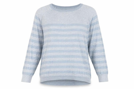 Front view of Dorothy Perkins Women's Blue Striped jumper