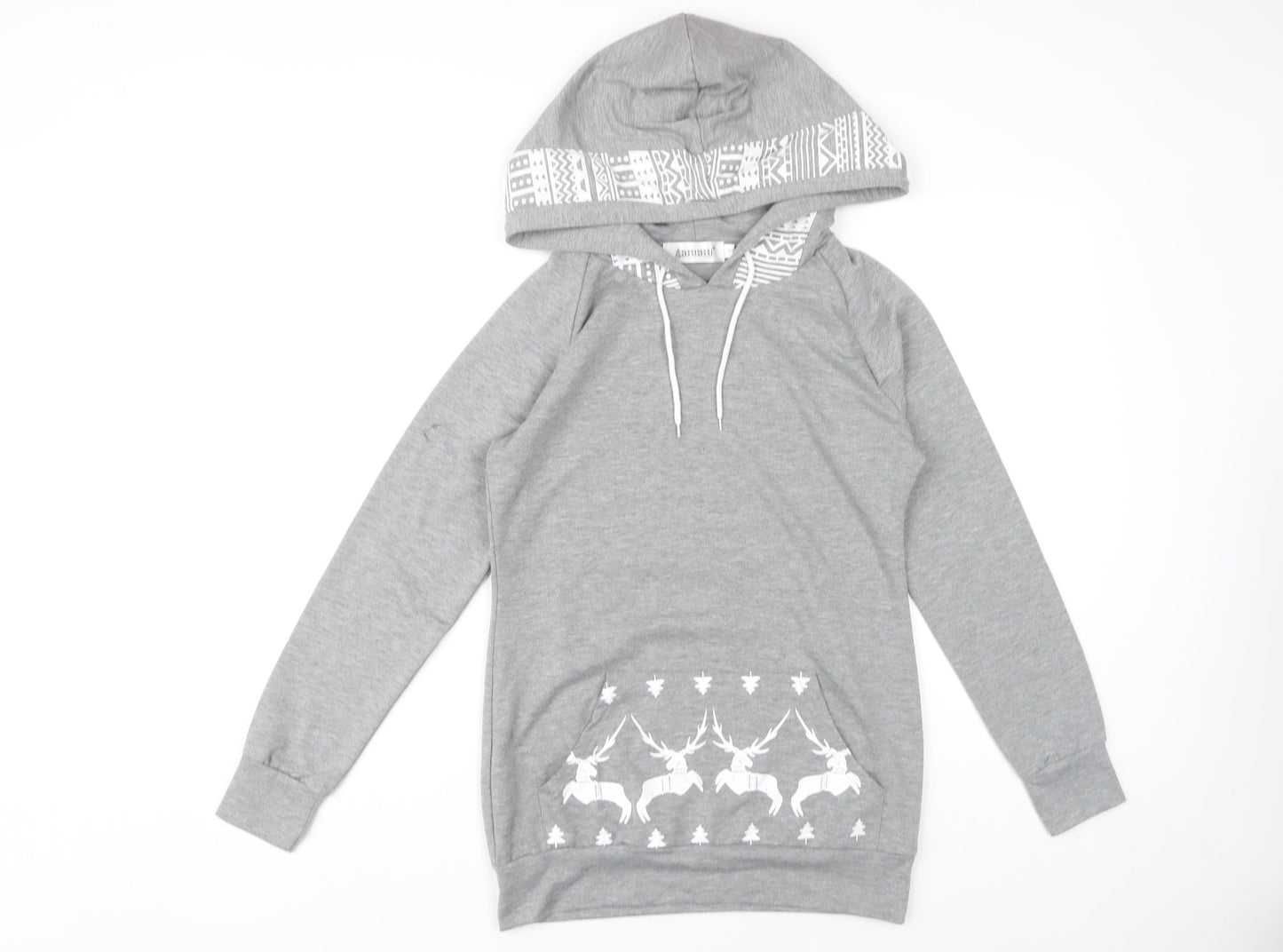 BIUBIU Women's Grey Hooded Pullover Hoodie - Size S
