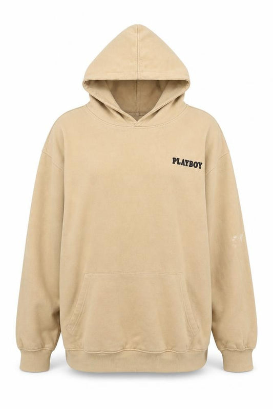 Missguided Women's Beige Hoodie, Size 4, Graphic Pullover