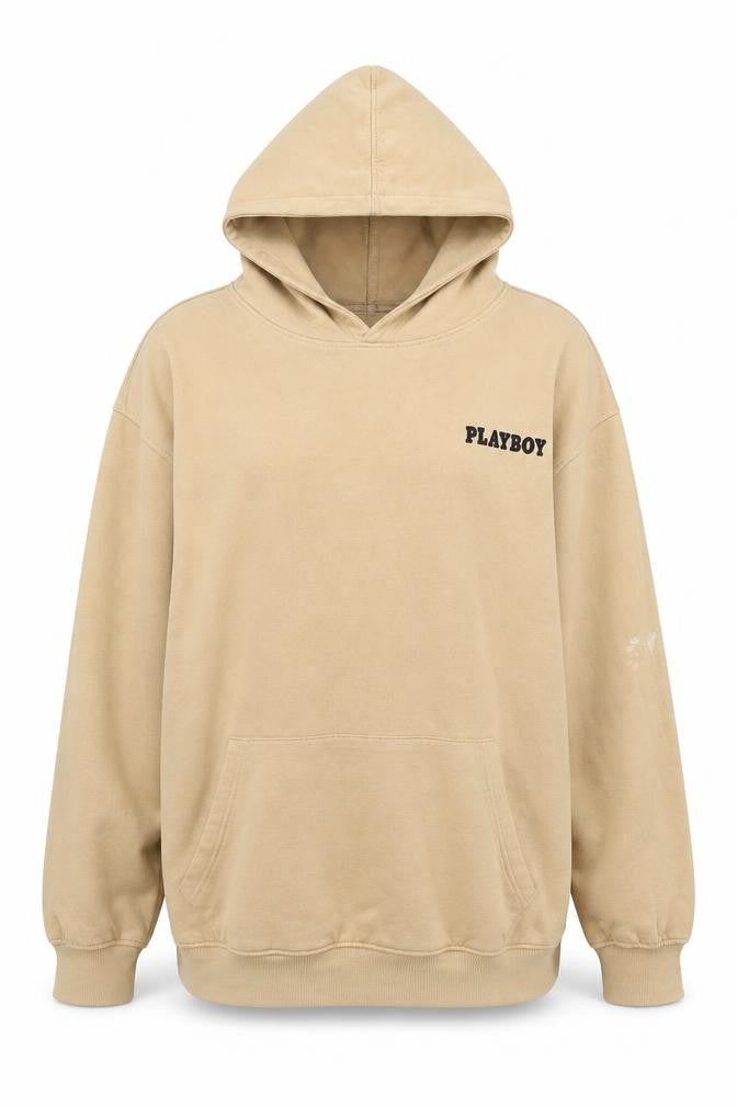 Missguided Women's Beige Hoodie, Size 4, Graphic Pullover