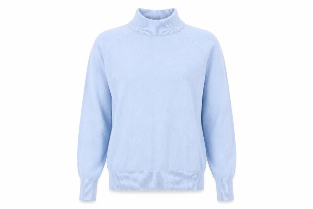 BHS Women's Blue Mock Neck Pullover Jumper Size 10