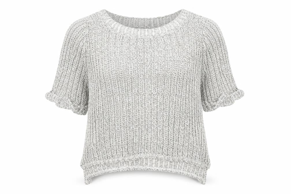 Topshop Women's Chunky-Knit Grey Jumper Size 10