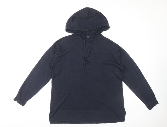 Marks and Spencer Women's Navy Pullover Hoodie, M, Acrylic