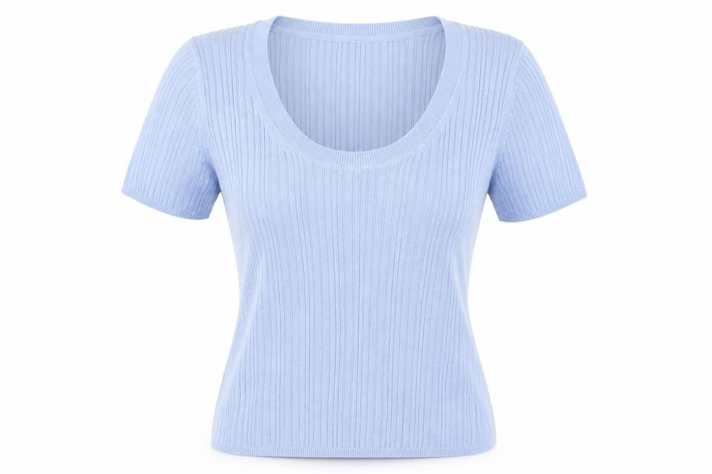 Marks & Spencer Women's Blue Slim Fit T-Shirt