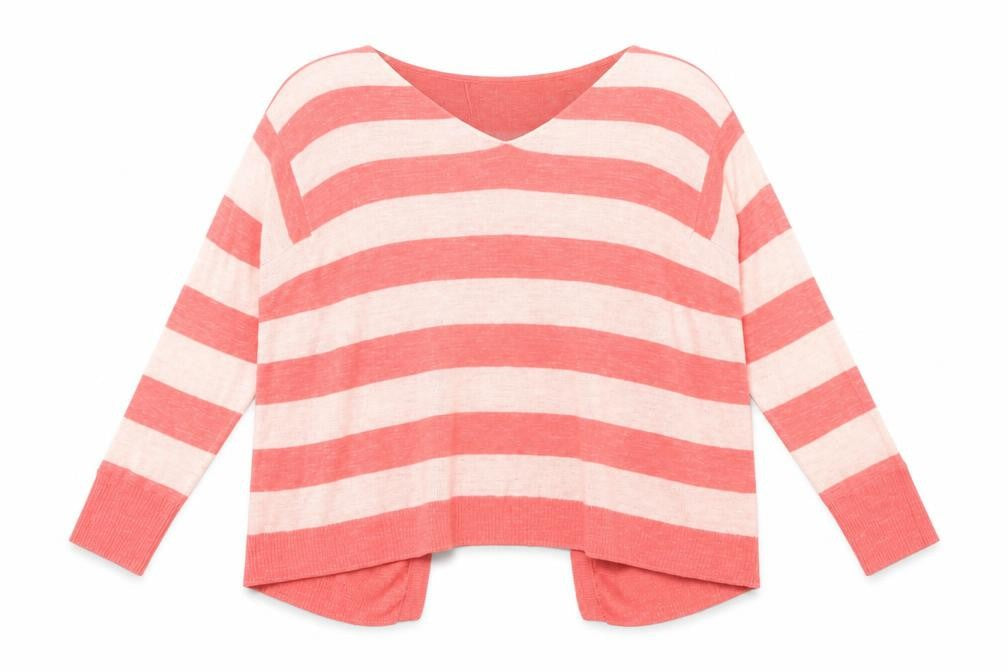River Island Women's Pink Striped Cardigan UK10