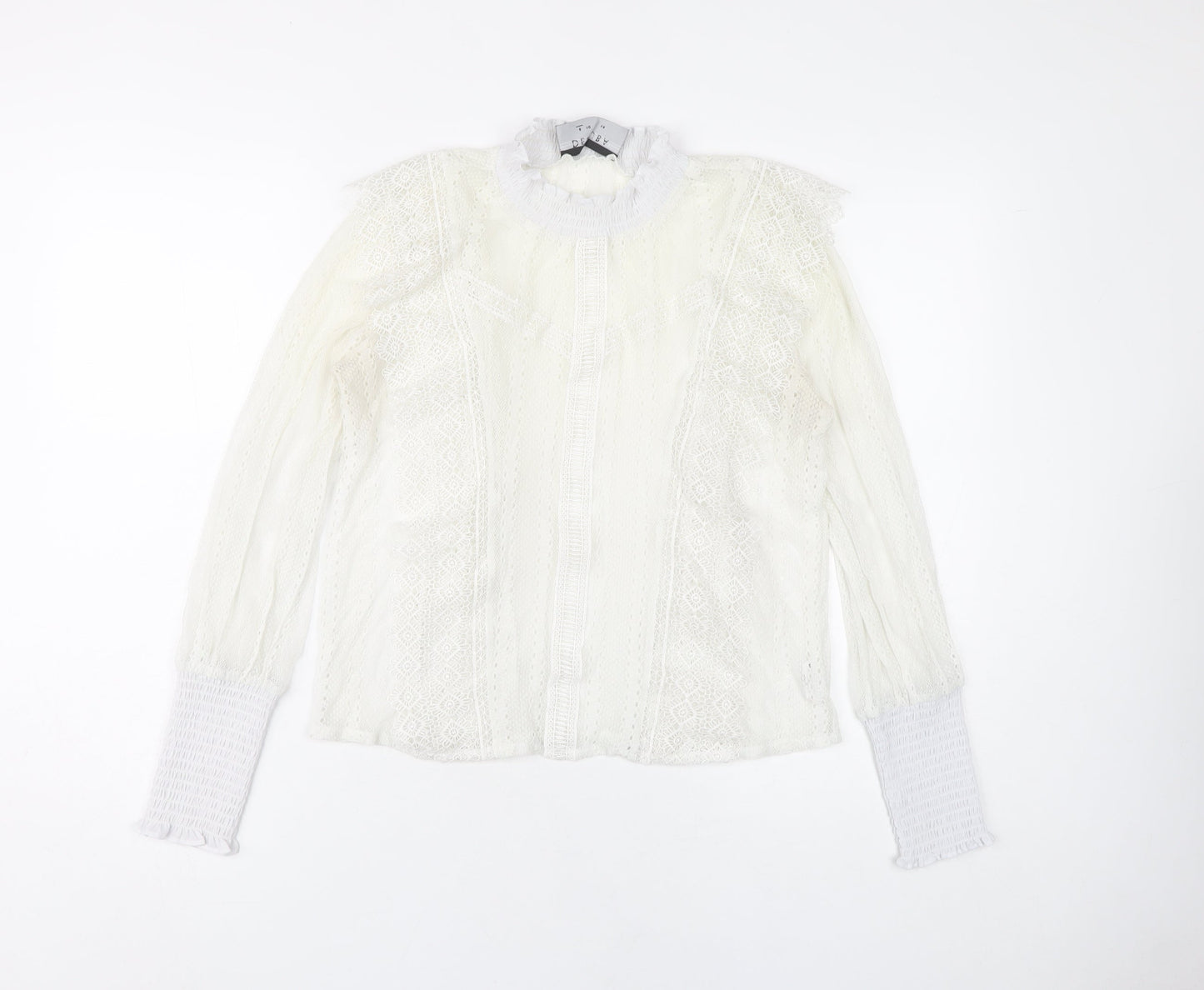 Decjuba Women's Ivory Lace Blouse - Size 8
