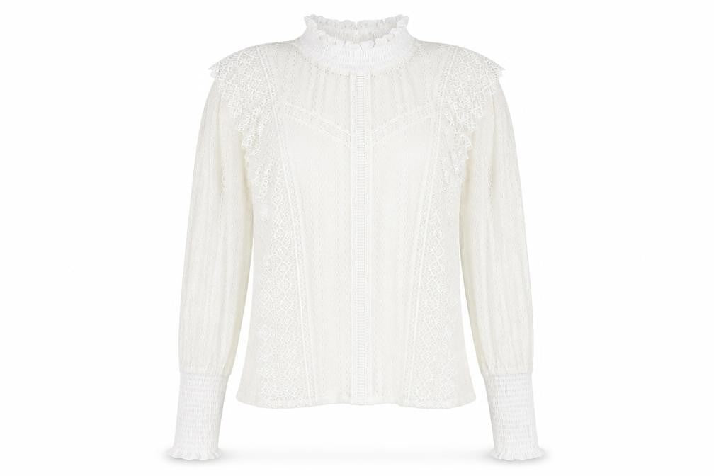 Decjuba Women's Ivory Lace Blouse - Size 8