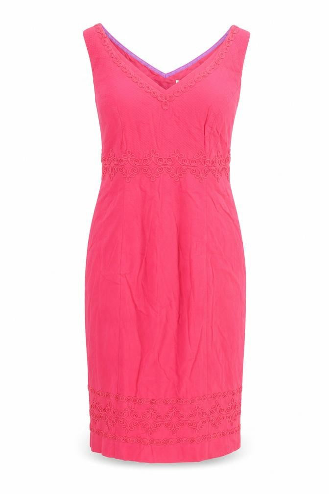 Boden Women’s Pink V-neck Sleeveless Cotton Dress