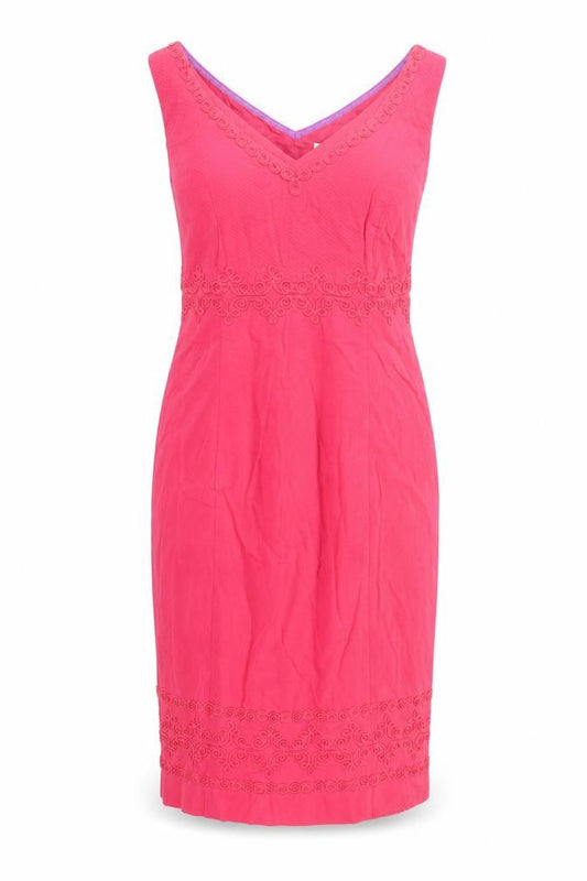 Boden Women’s Pink V-neck Sleeveless Cotton Dress
