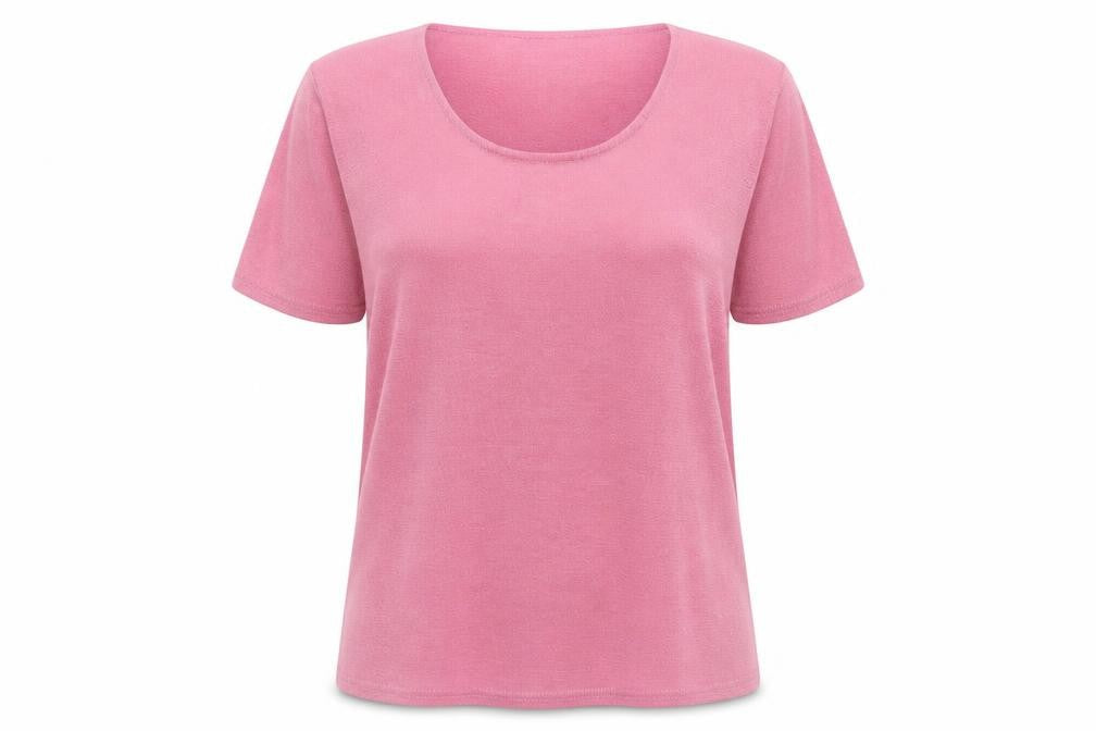 Julipa Women's Pink Basic T-Shirt, Size 16 Casual