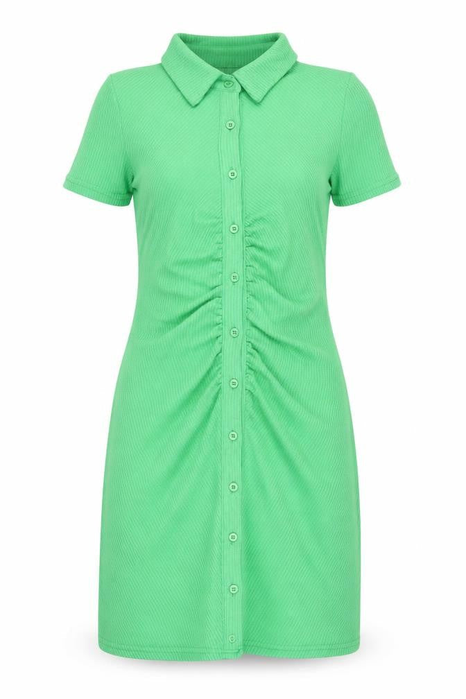 PRETTYLITTLETHING Green Shirt Dress, Size 12, Casual Style