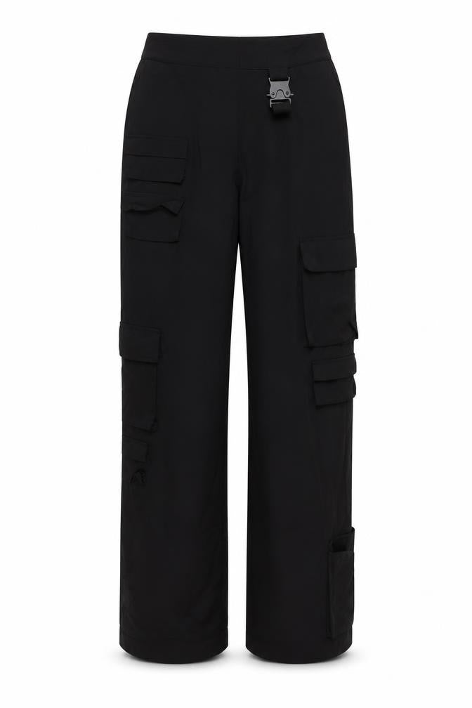 Couture Women's Black Cargo Trousers, UK 4