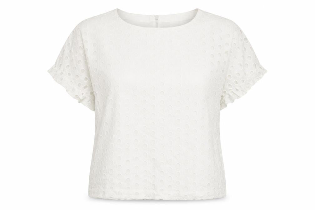 Gerard Darel Women's White Cotton Top, Size 14