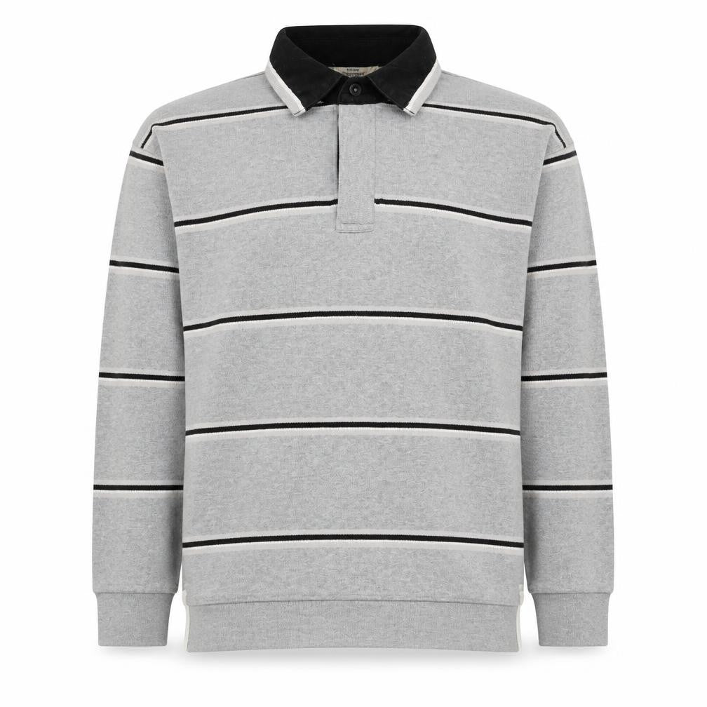 Marks & Spencer Men's Grey Striped Pullover Jumper L