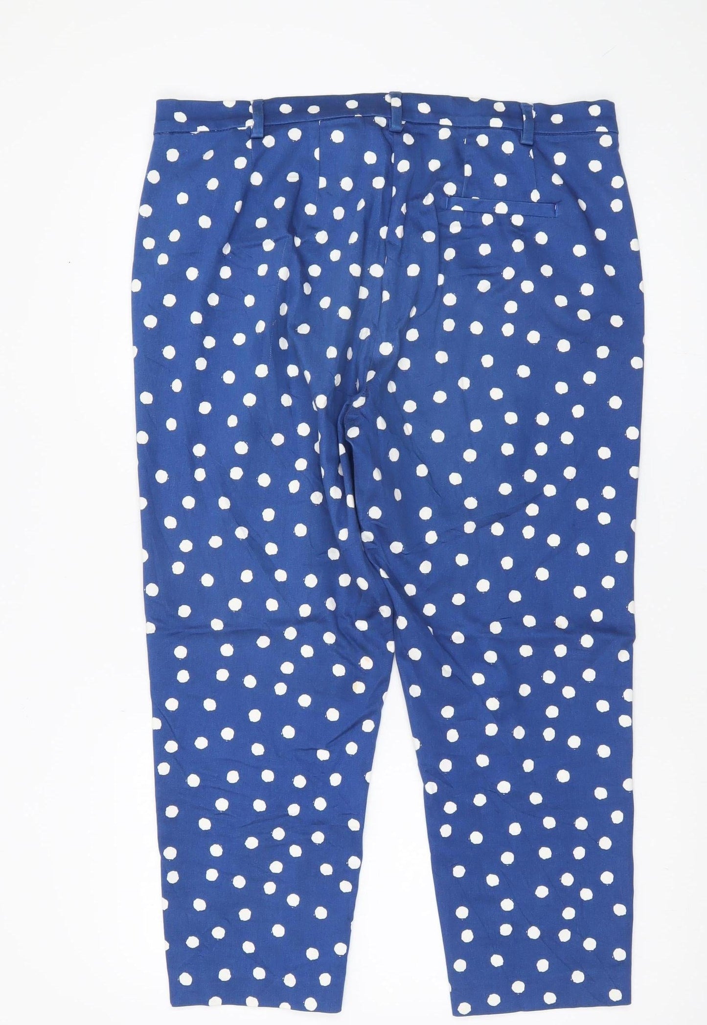 Marks and Spencer Blue Polka Dot Slim Trousers Size 16