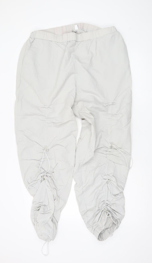 Collusion Women's Grey Cargo Trousers Size 18