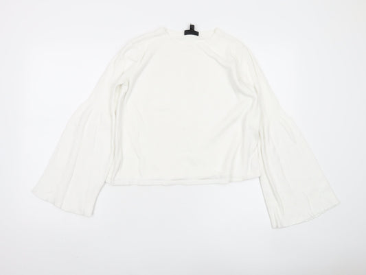 Topshop White Pullover Jumper UK 10 Women